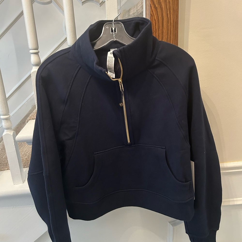 Lululemon Athletica navy scuba oversized funnel neck